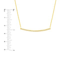 Curved Bar Adj. Necklace with 1/5tcw Diamond