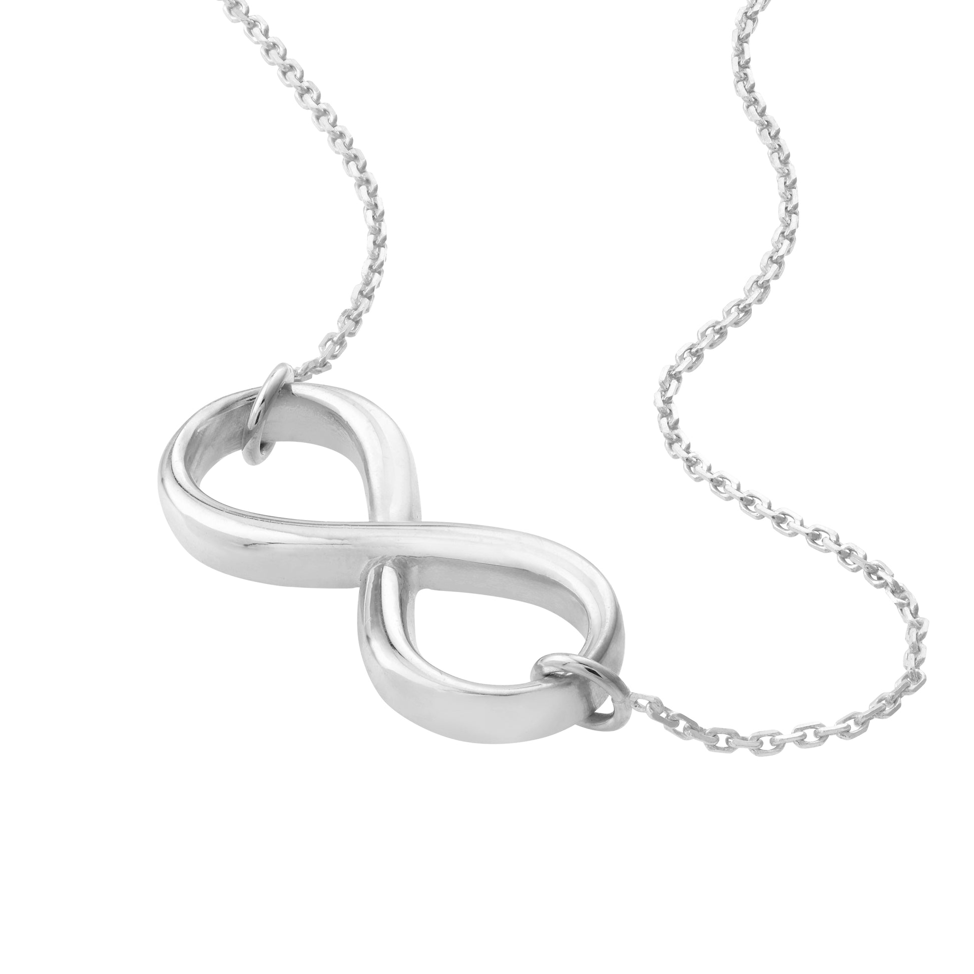 Plated Sterling Silver Infinity Necklace
