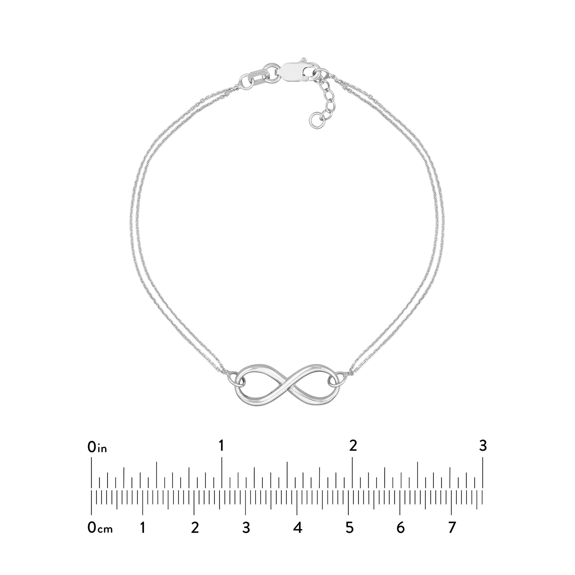 Plated Sterling Silver Infinity Bracelet