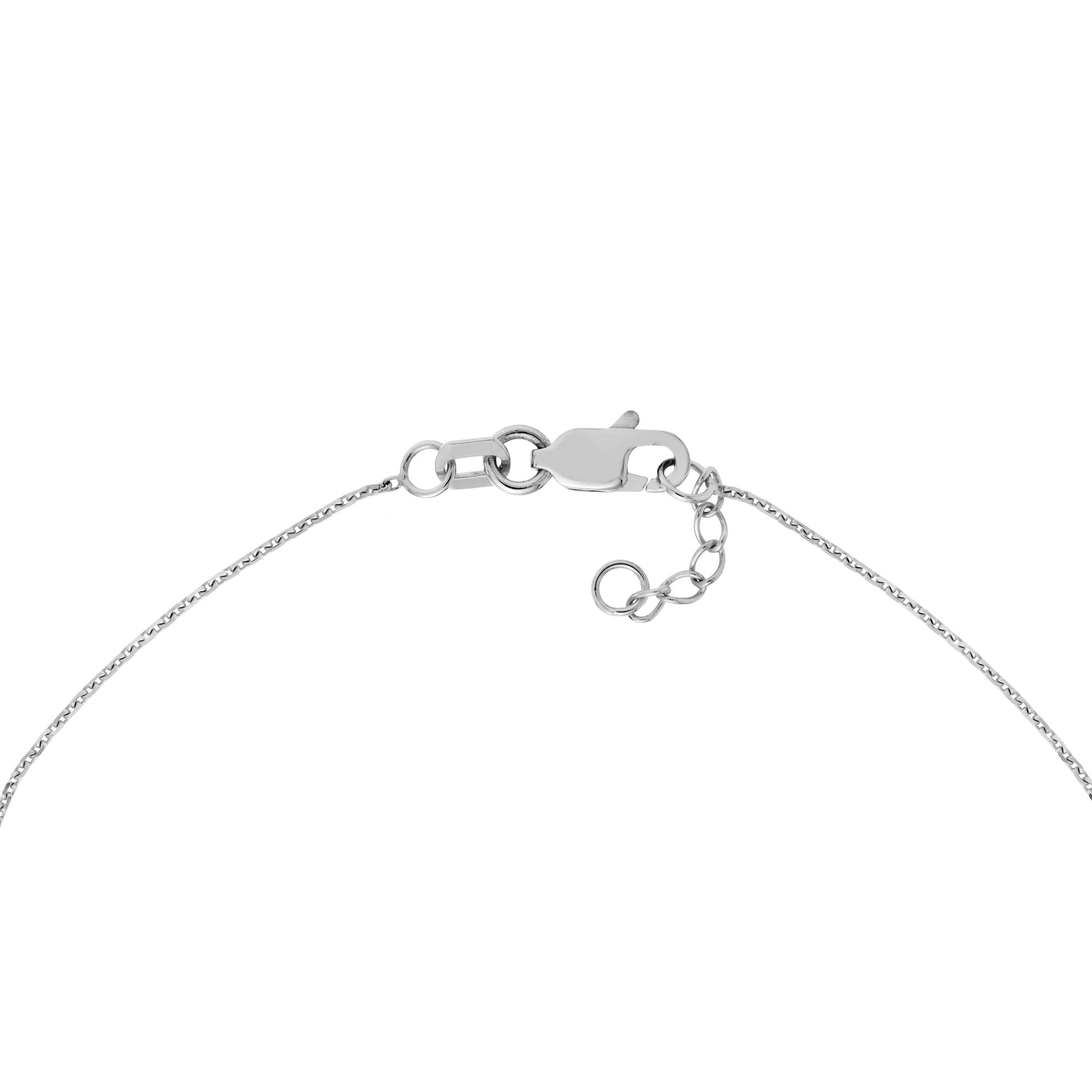 Plated Sterling Silver Long CZ Cross Bracelet