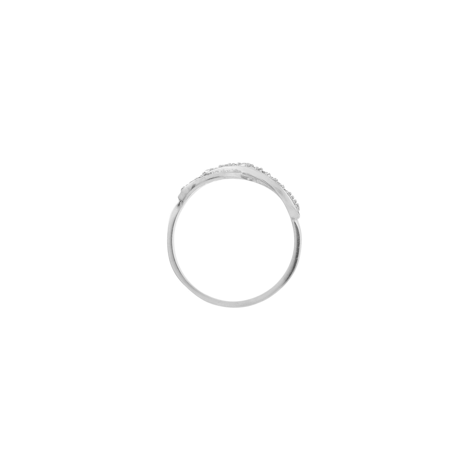 Plated Sterling Silver CZ Infinity Ring