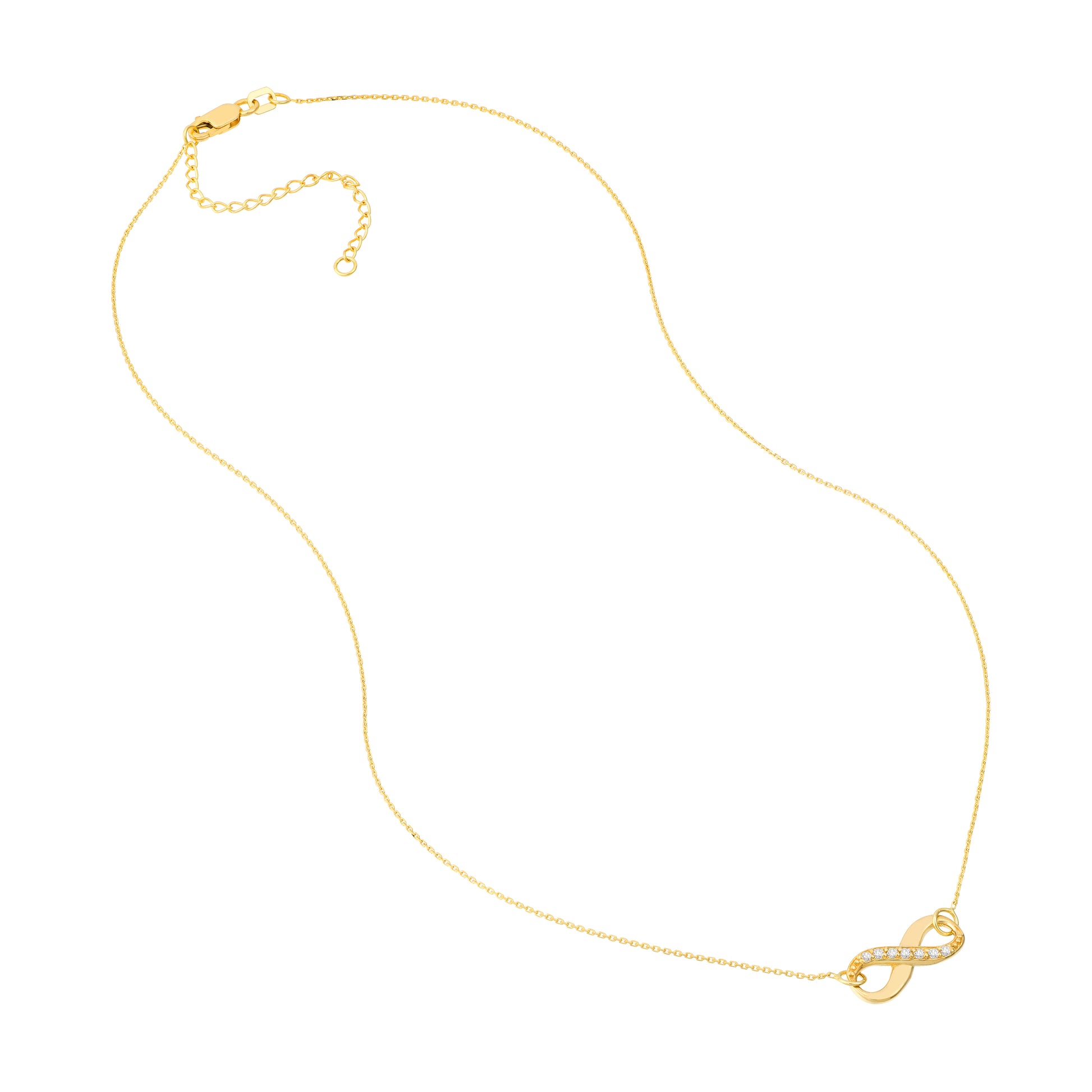 Infinity Adj. Necklace with 1/15tcw Diamond