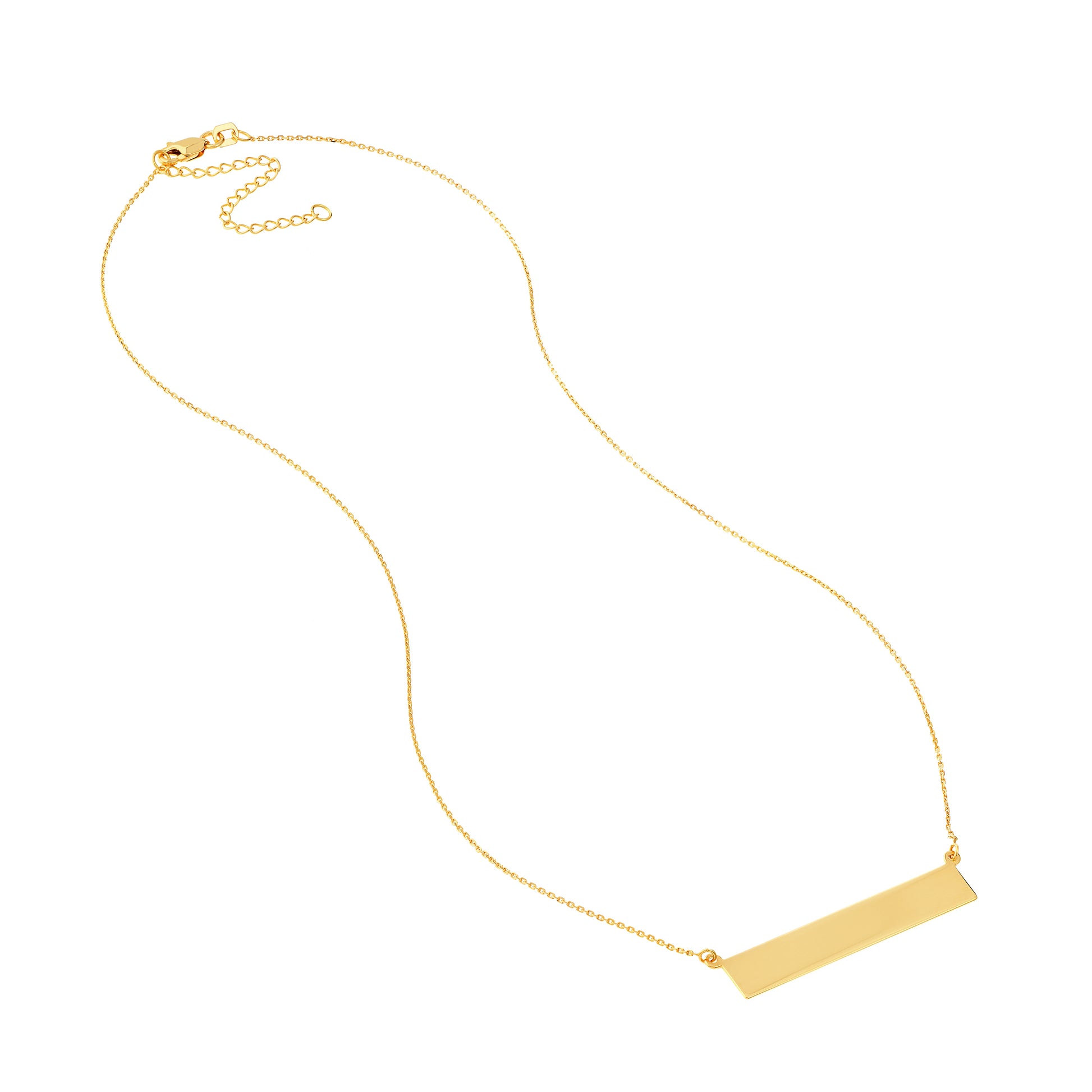 Engravable Bar & Adjustable Necklace