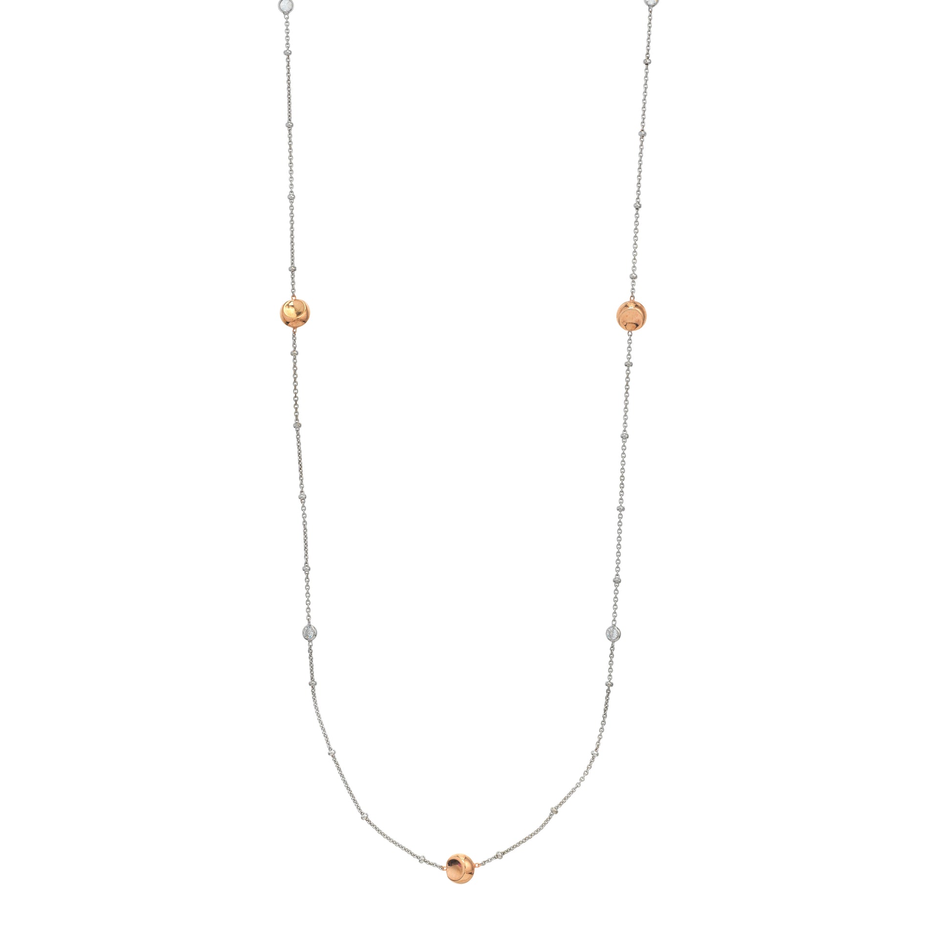 Long And Lovely R/p Bead W/cz Stat Neck