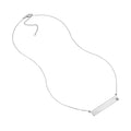 Bar Necklace in Plated Sterling Silver with CZ