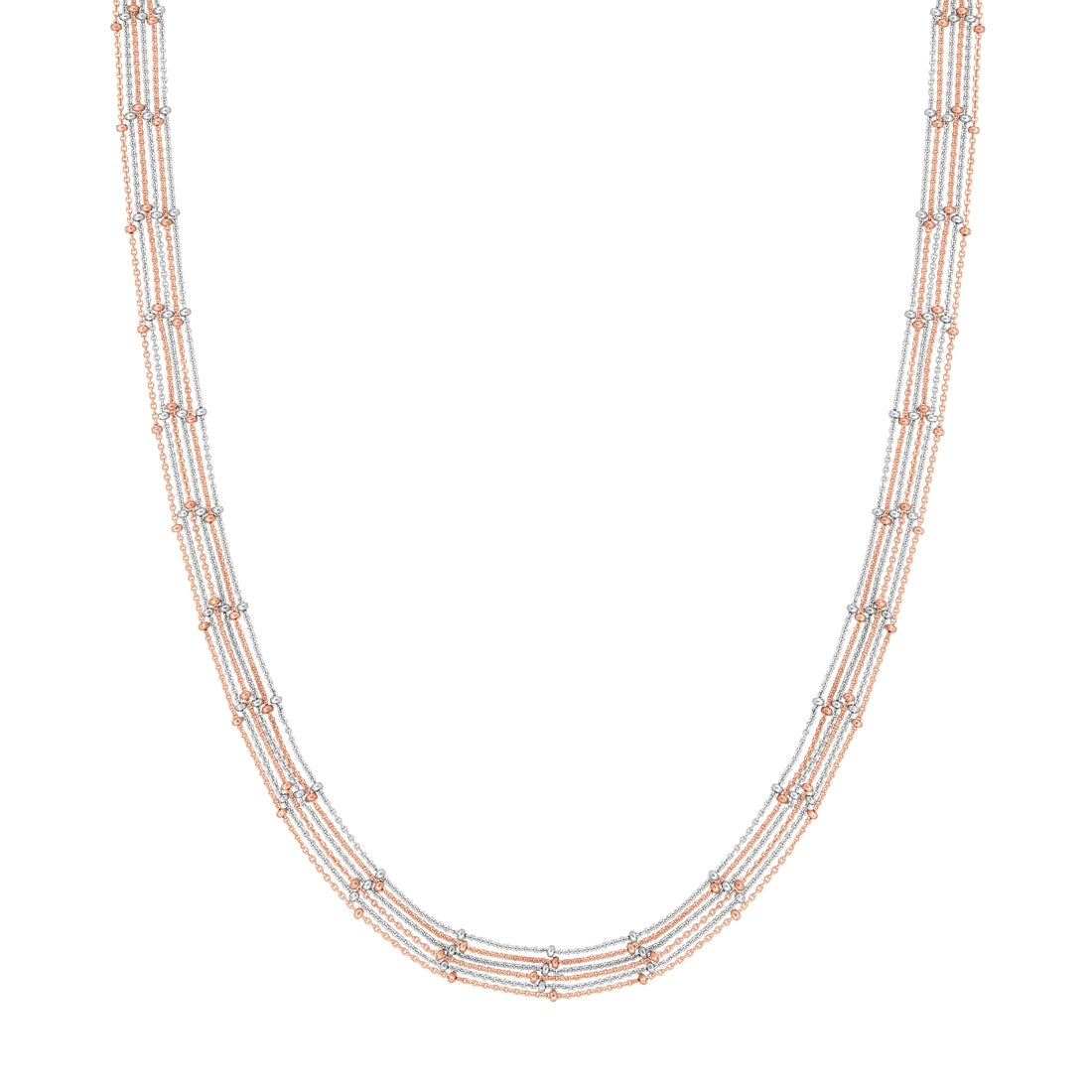Multi-Strand Saturn Chain Necklace