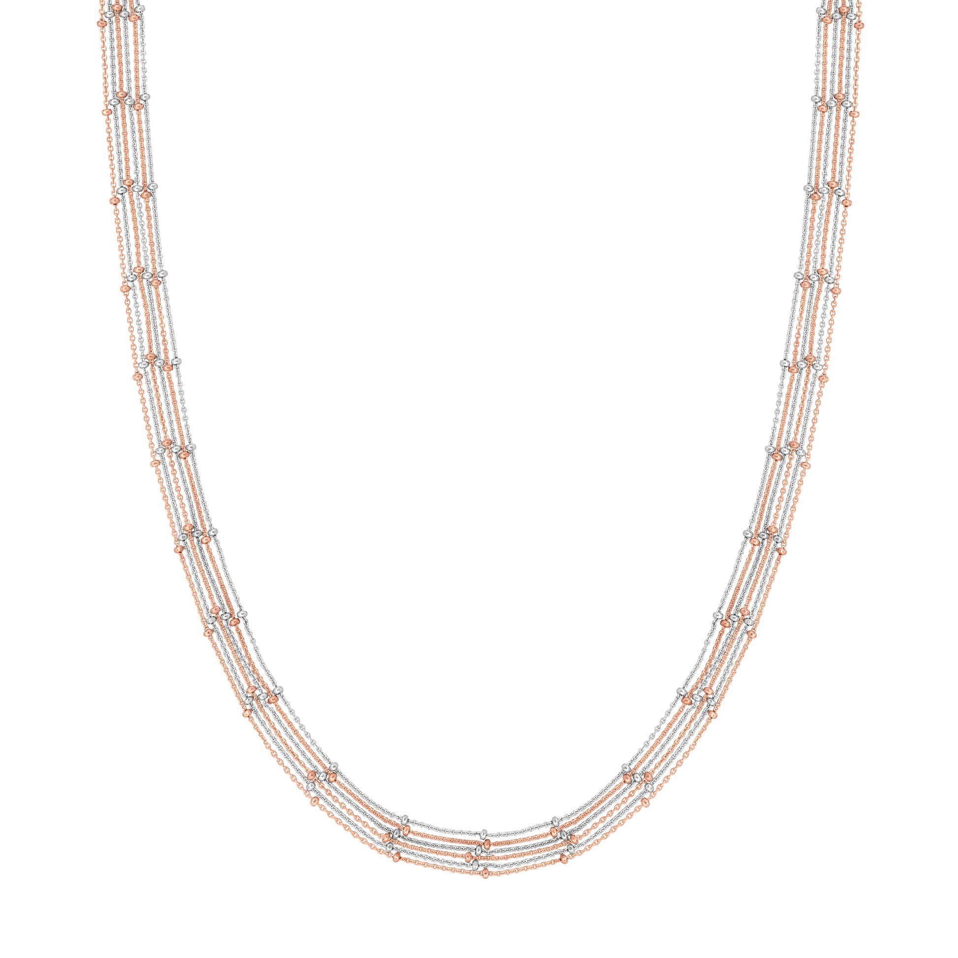 Multi-Strand Saturn Chain Necklace