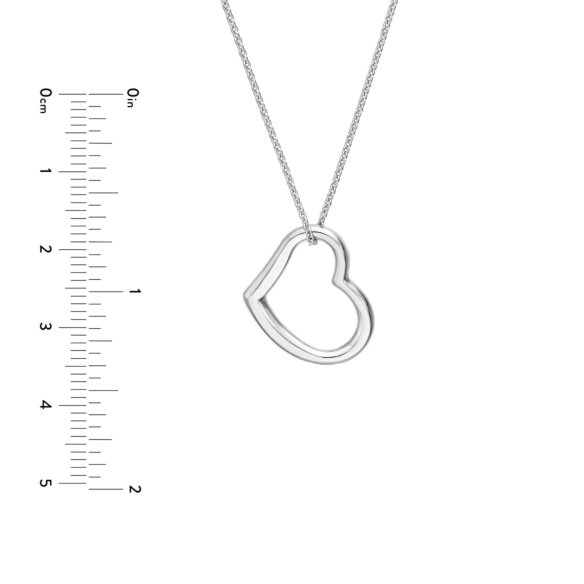Open Heart Pendant Adjustable Necklace