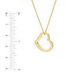 Open Heart Pendant Adjustable Necklace