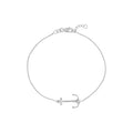Sideways Anchor Adjustable Bracelet