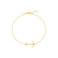 Sideways Anchor Adjustable Bracelet