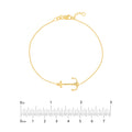 Sideways Anchor Adjustable Bracelet