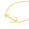 Sideways Anchor Adjustable Necklace