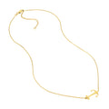 Sideways Anchor Adjustable Necklace
