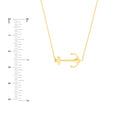 Sideways Anchor Adjustable Necklace