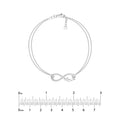 Plated Sterling Silver CZ Infinity Love Bracelet