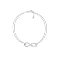 Plated Sterling Silver CZ Infinity Love Bracelet