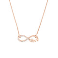 Plated Sterling Silver CZ Infinity Love Necklace