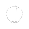 Half-CZ Infinity Adjustable Bracelet