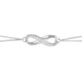 Half-CZ Infinity Adjustable Bracelet