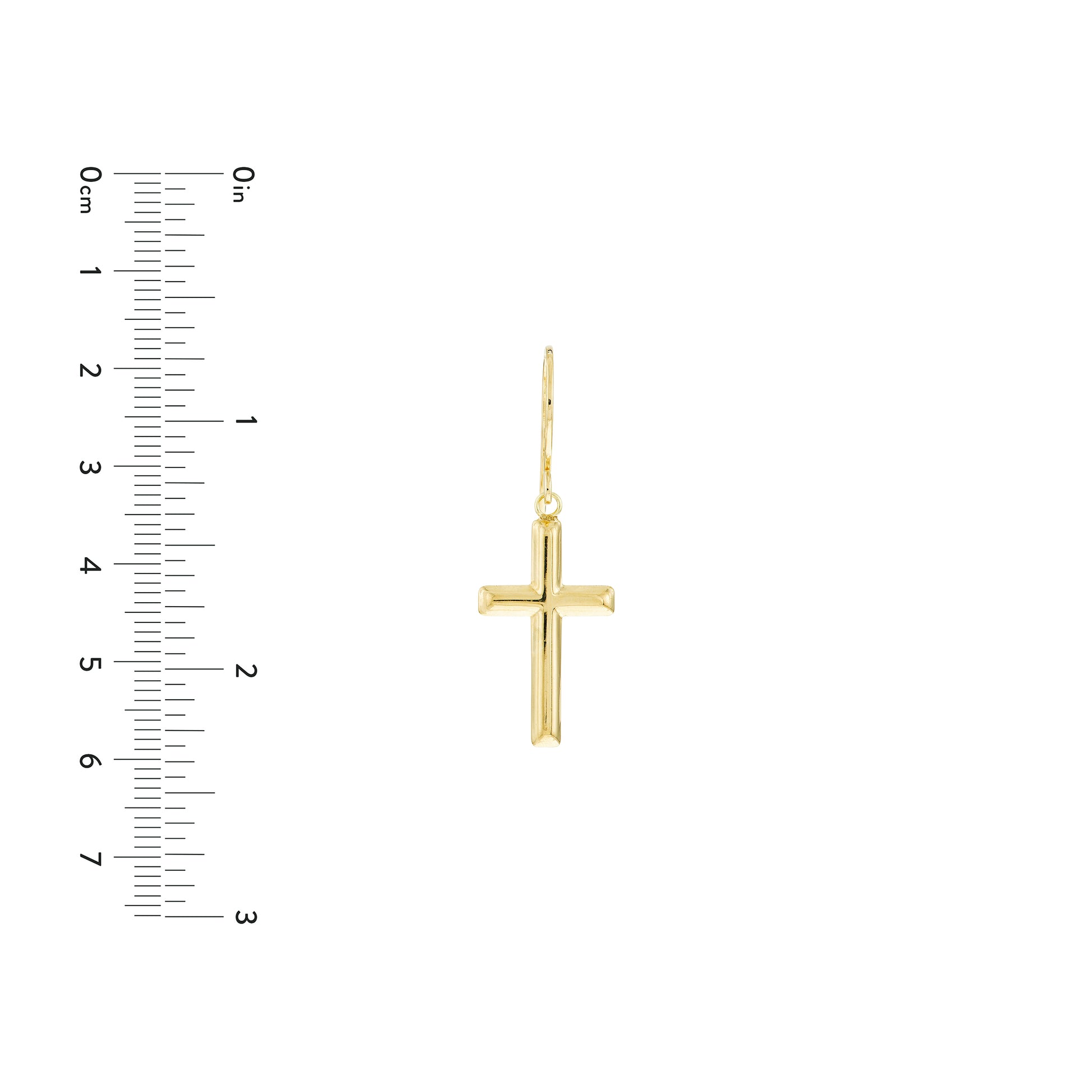 Cross Dangle Earrings on Fish Hook