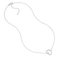 Plated Sterling Silver Sideways Heart Necklace