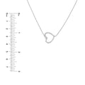 Plated Sterling Silver Sideways Heart Necklace