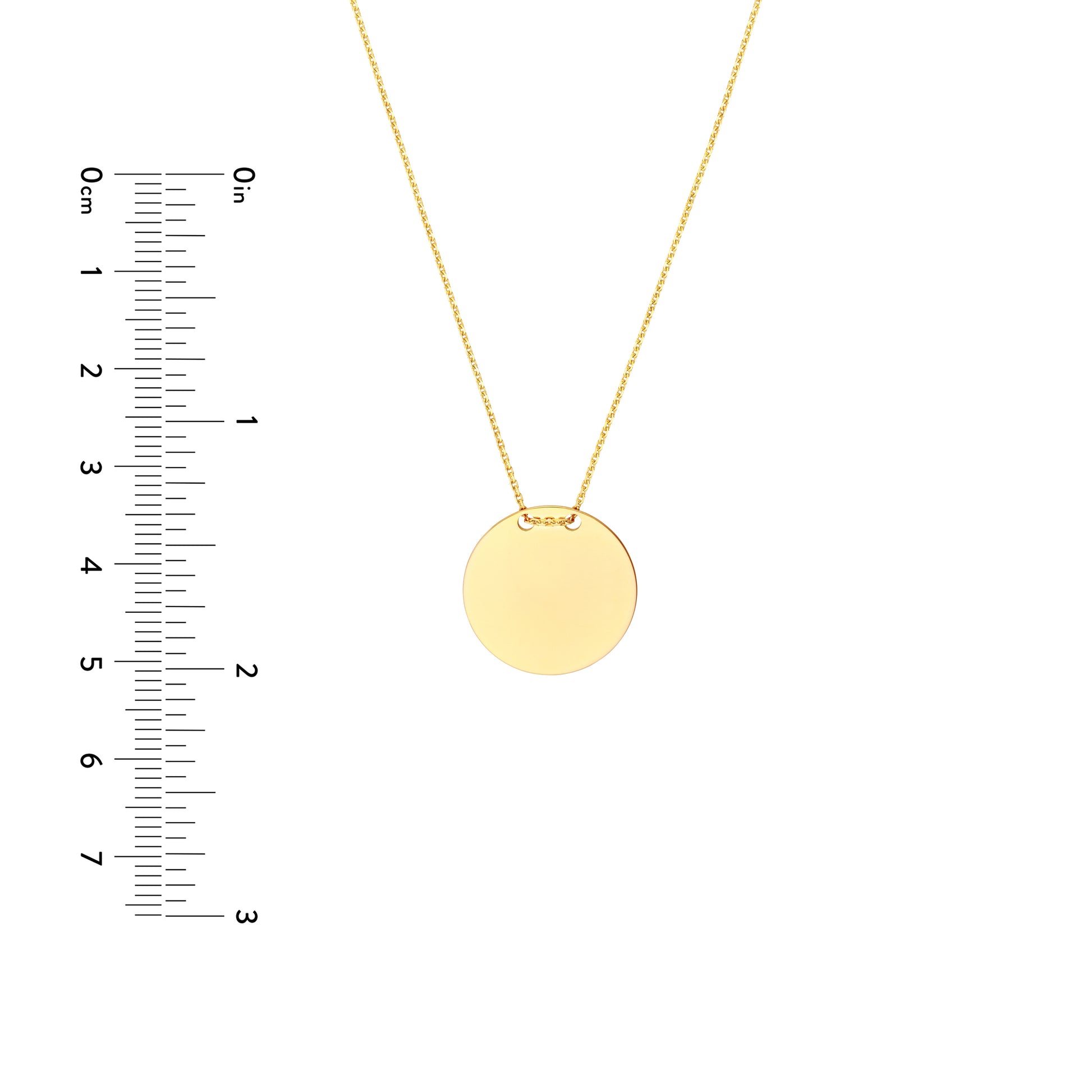 Engravable Circle Plate Necklace