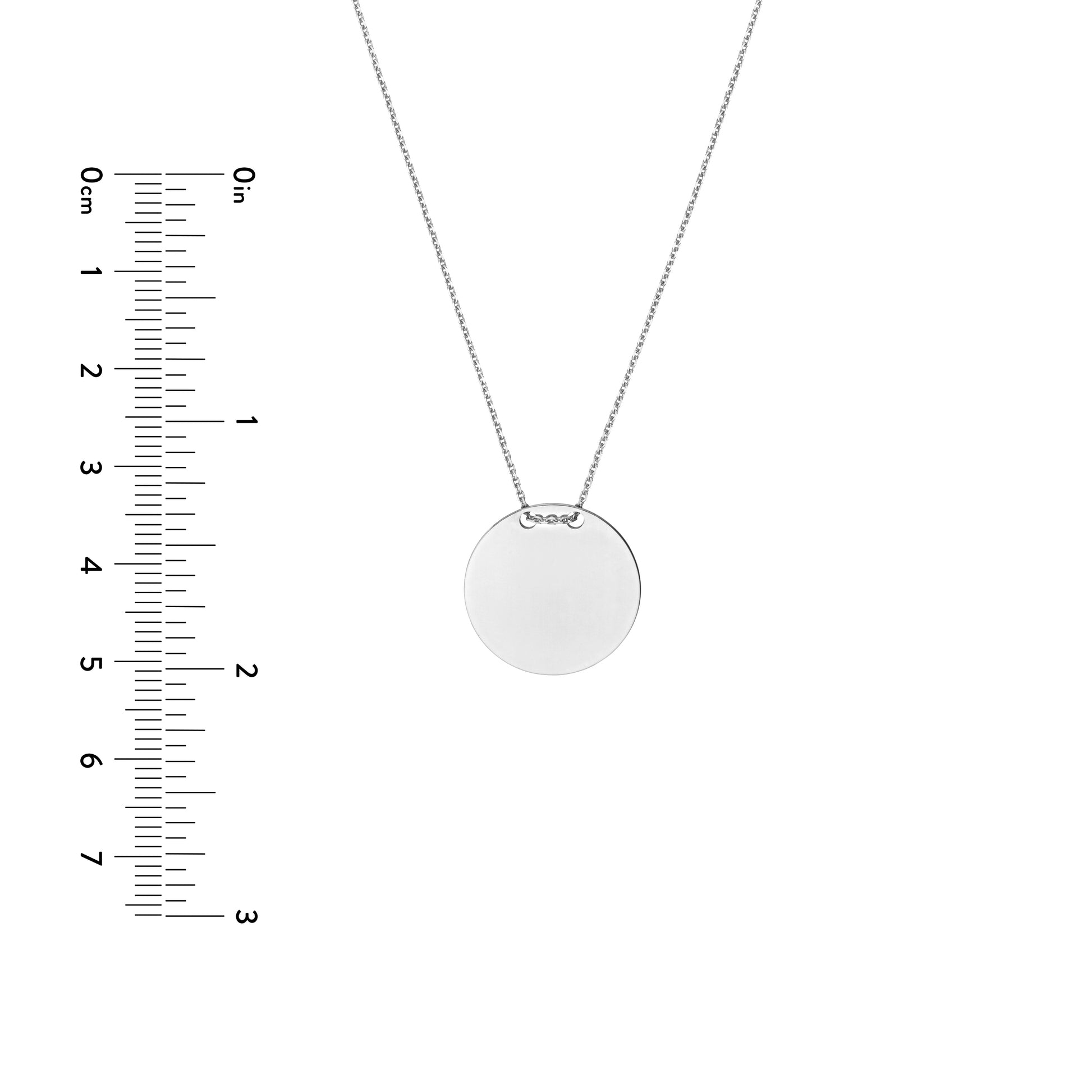 Engravable Circle Plate Adj. Necklace