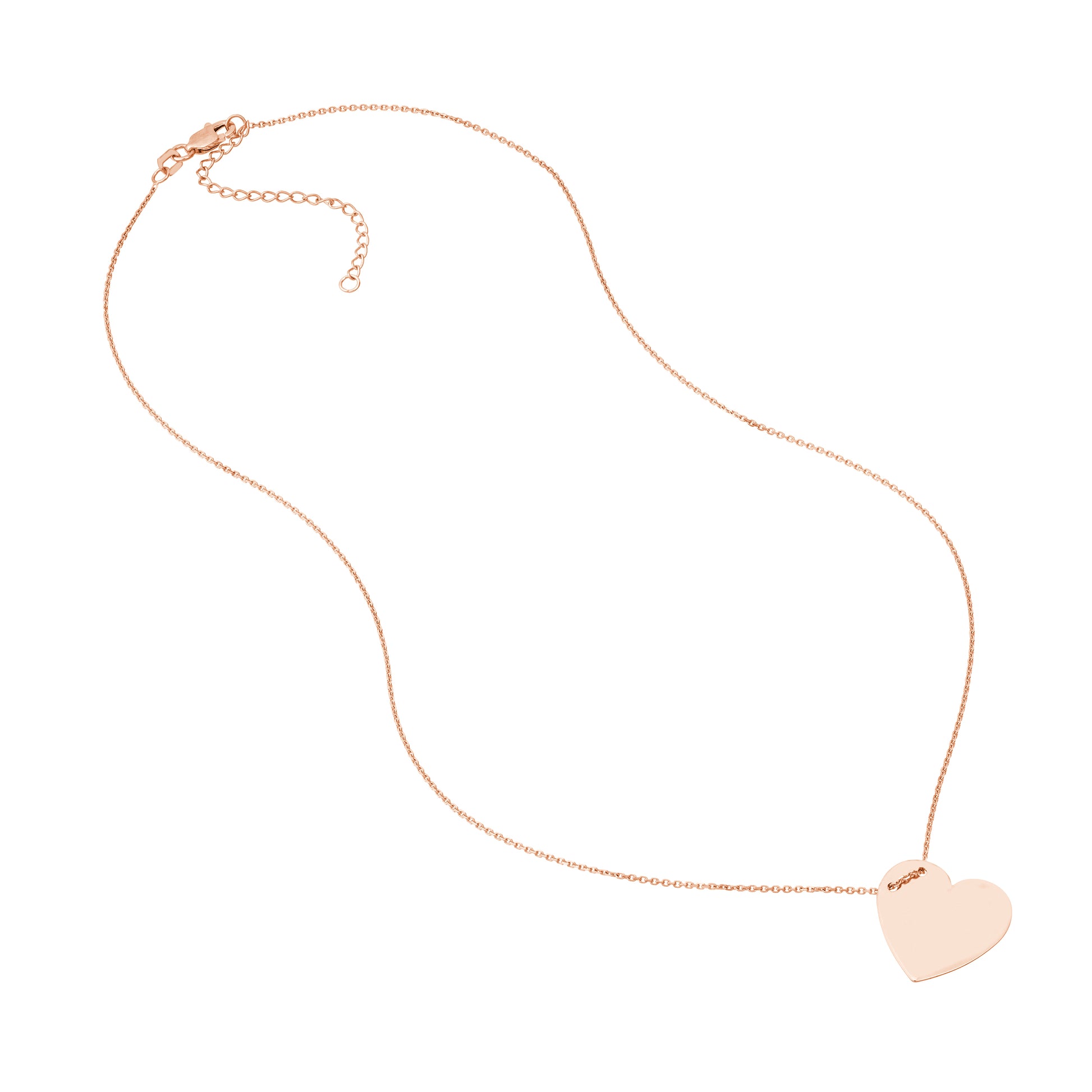 Engravable Heart Plate Necklace