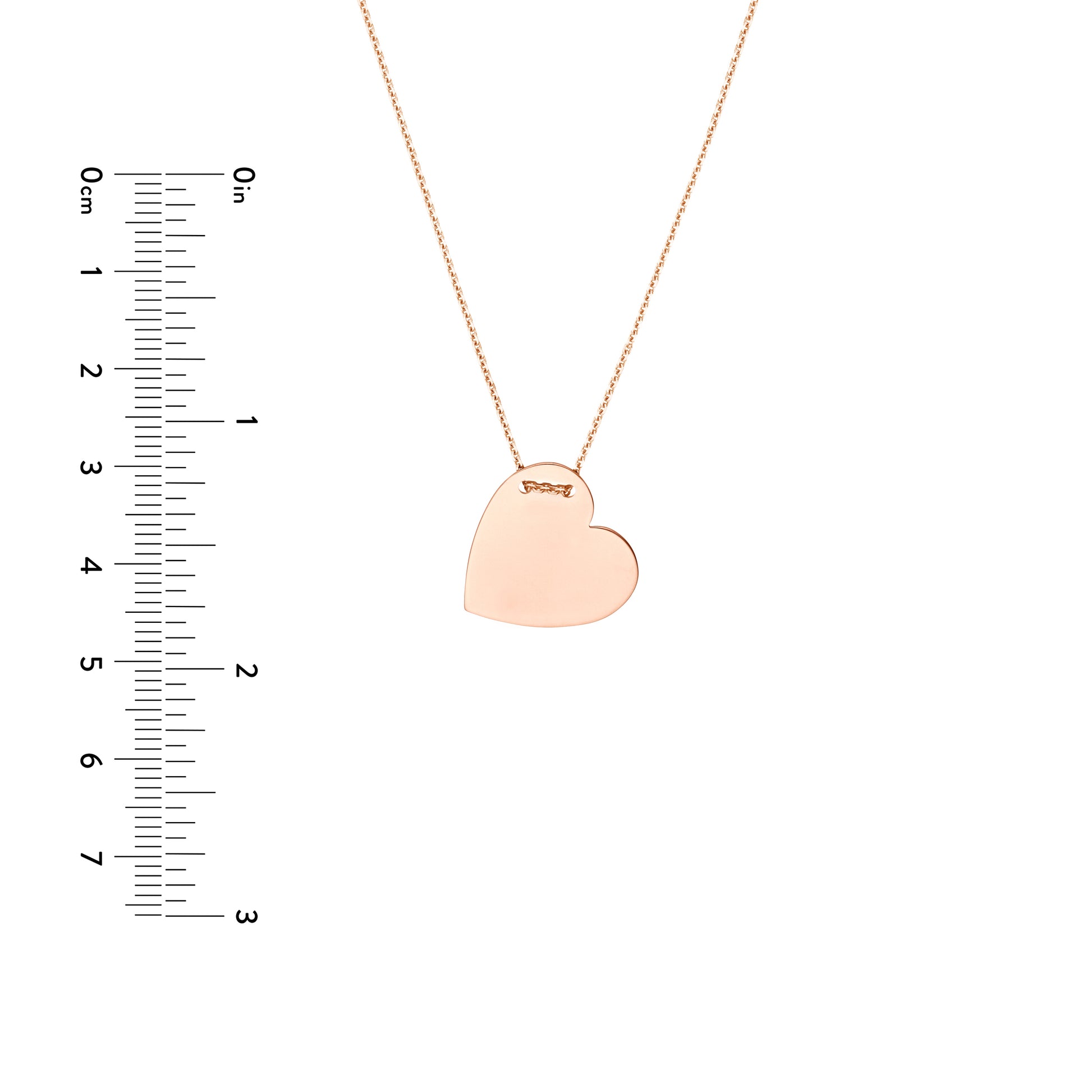 Engravable Heart Plate Necklace