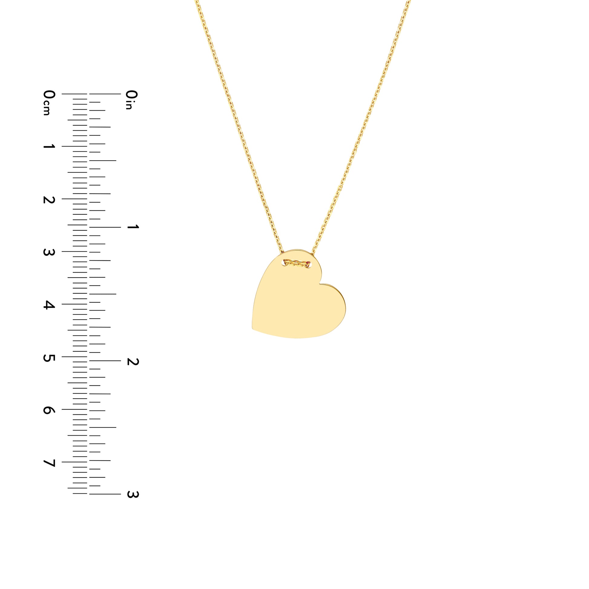 Engravable Heart Plate Necklace