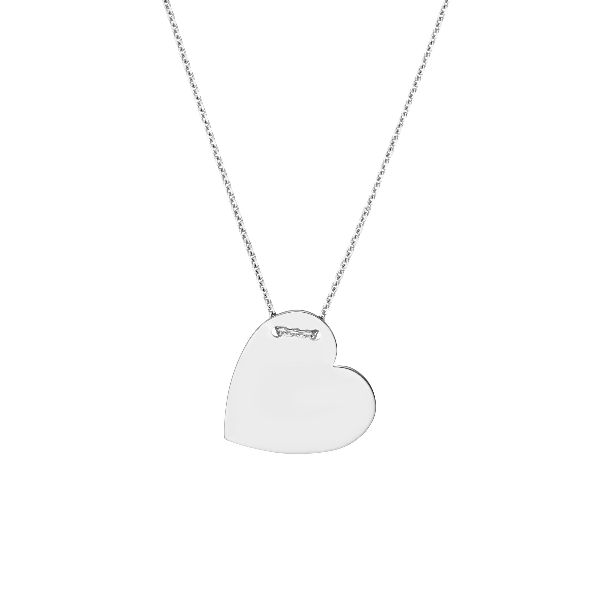 Engravable Heart Plate Necklace