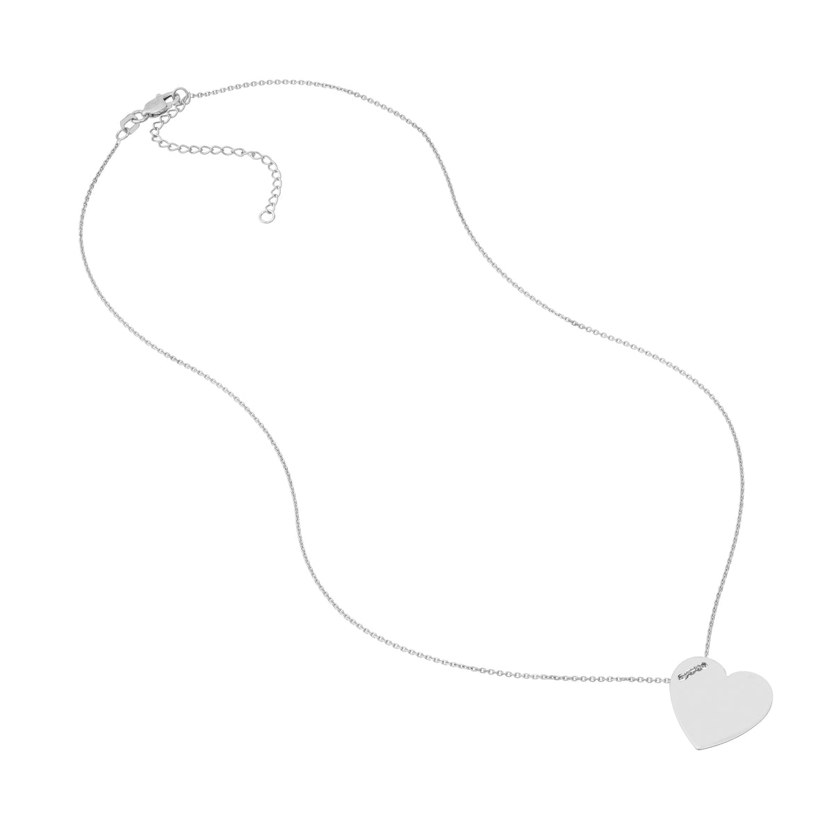 Engravable Heart Plate Necklace