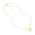 Engravable Heart Plate Adj. Necklace