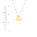 Engravable Heart Plate Adj. Necklace