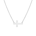 Sideways Mini Cross Adjustable Necklace
