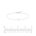 Sideways Mini CZ Wishbone Adj. Bracelet