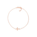 Sideways Mini Cross Adjustable Bracelet