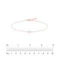 Sideways Mini Cross Adjustable Bracelet