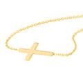 Sideways Mini Cross Adjustable Bracelet