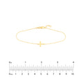 Sideways Mini Cross Adjustable Bracelet
