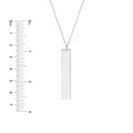 Vertical Engravable Bar Adj. Necklace