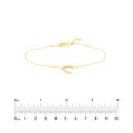 Sideways Wishbone Adjustable Bracelet