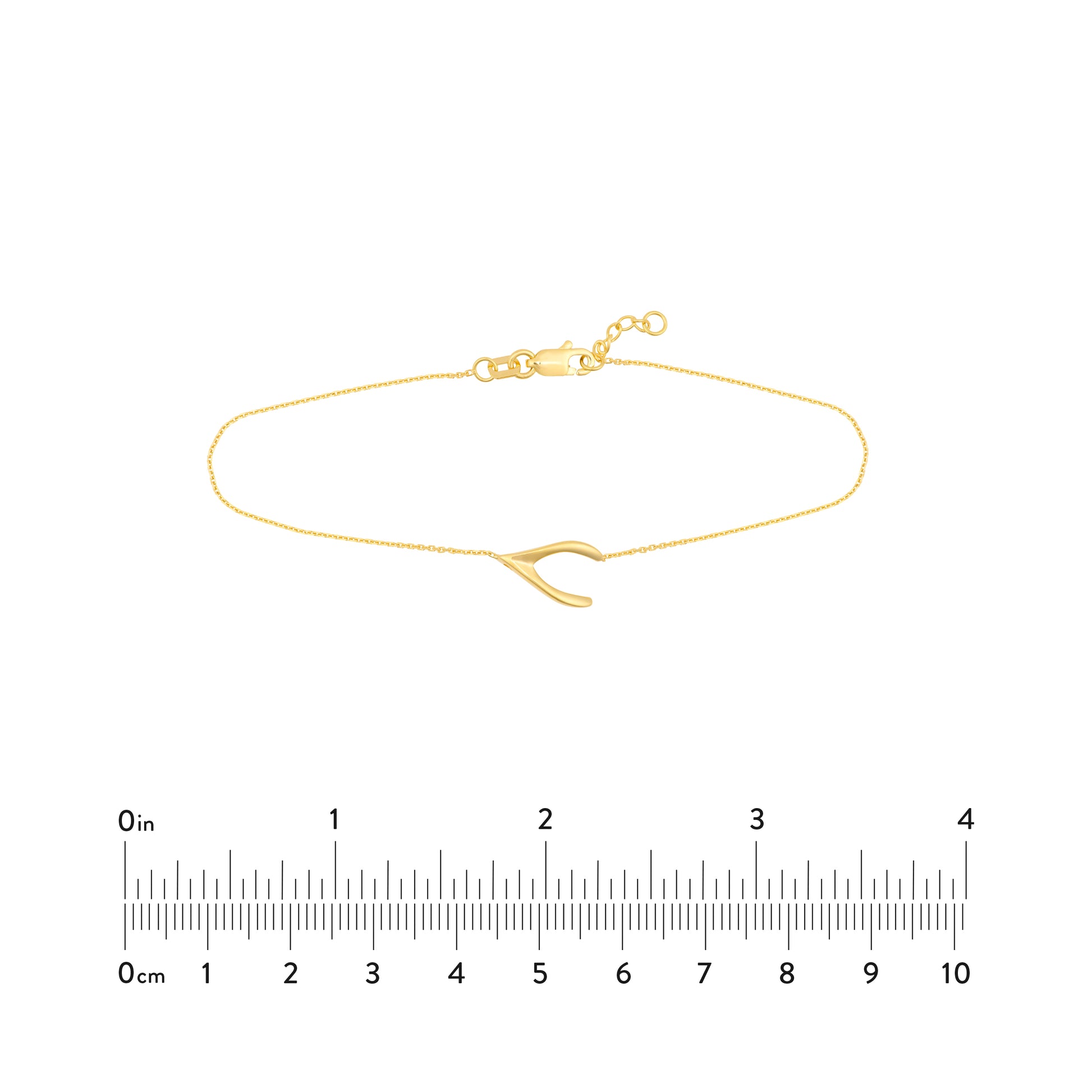 Sideways Wishbone Adjustable Bracelet