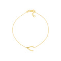 Sideways Wishbone Adjustable Bracelet