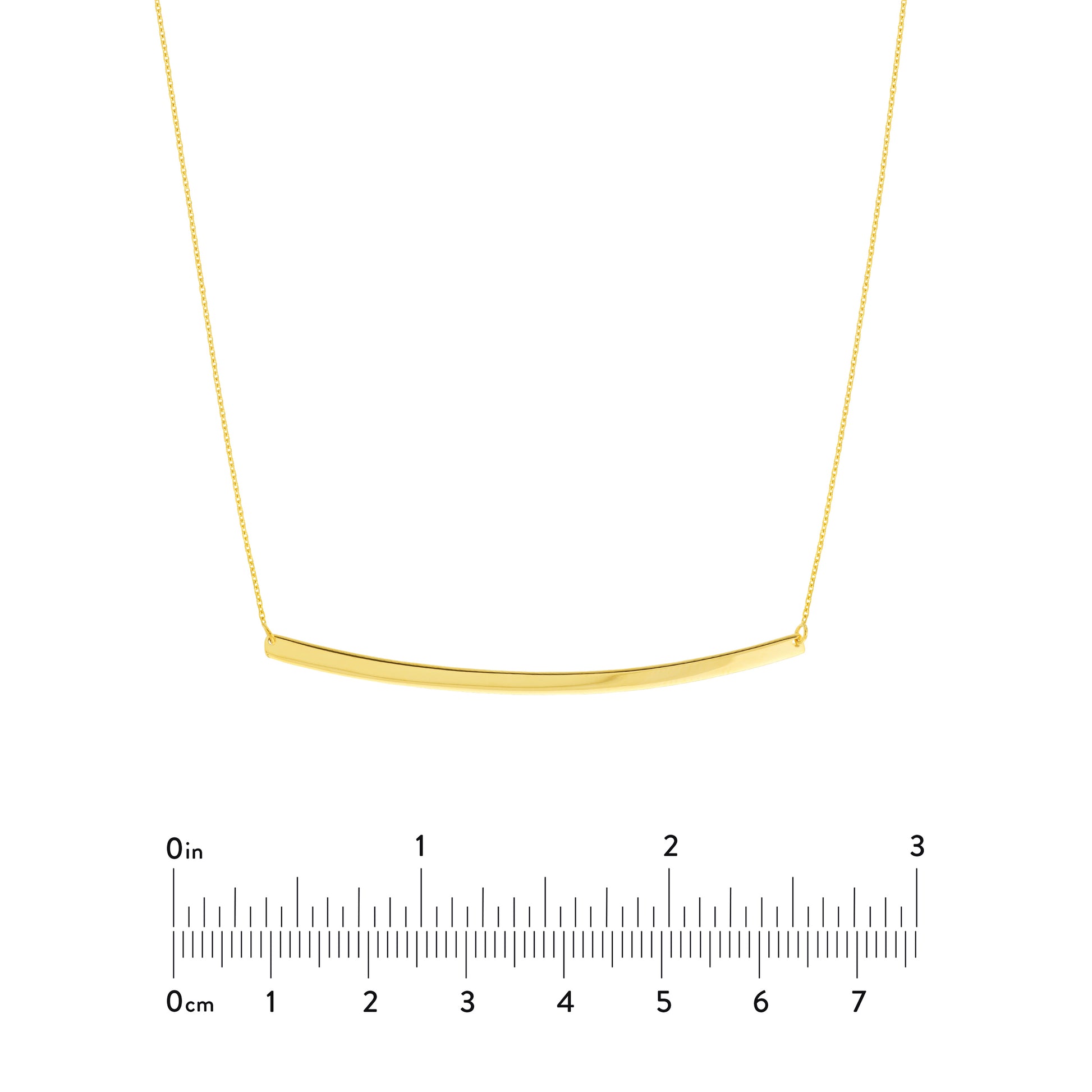 Thin Curved Bar Adjustable Necklace
