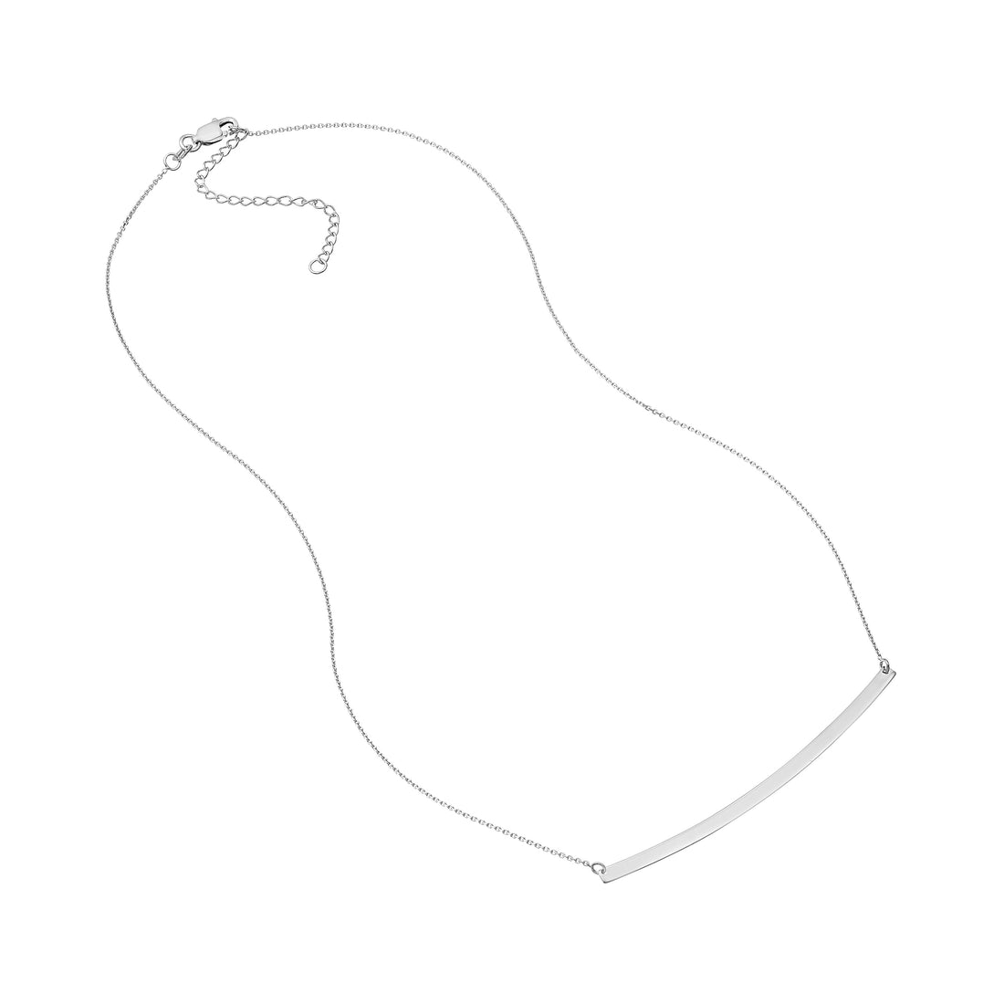 Thin Curved Bar Adjustable Necklace