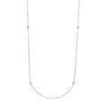 Sterling Silver D/C Bead and Mini Bead Long Necklace
