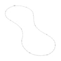Sterling Silver D/C Bead and Mini Bead Long Necklace